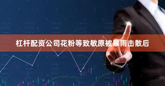 杠杆配资公司花粉等致敏原被暴雨击散后